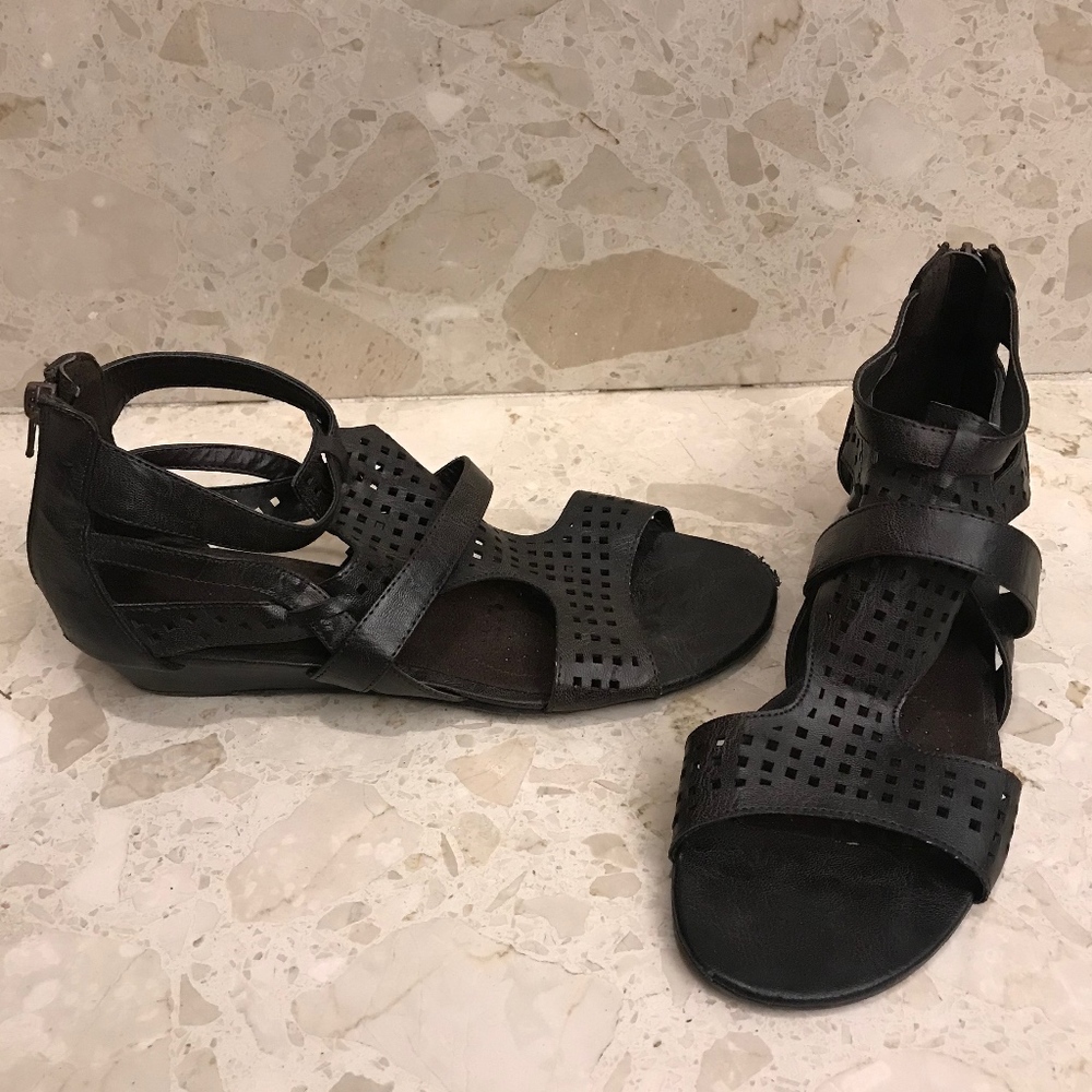 Dressy Dark Brown Ankle Strap Sandals